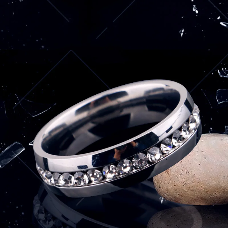 CZ Stone Couple Wedding Rings for Women Men Black Color Stainless Steel Bands Engagement Jewelry Love Gift wedding rings,finger rings,fashion rings,fashion ring,couple rings,stainless steel rings,metal rings,stone rings