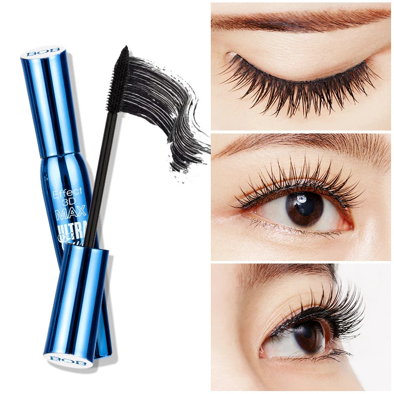 BOB 3D Fiber Lashes Mascara Makeup Ink Gel Natural Fibers Waterproof Lengthening Curling Eyelash Eye Cosmetic TSLM1 |