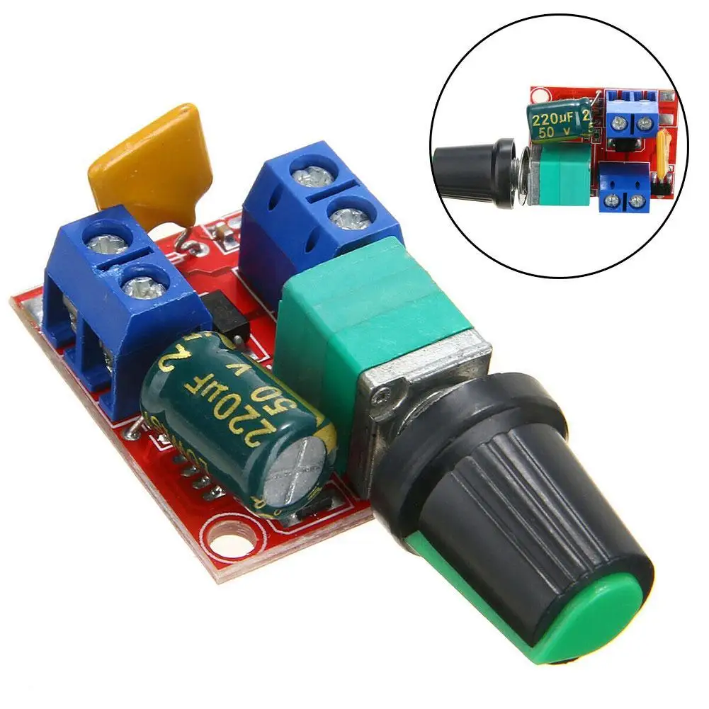 Electrical Motor Speed Controller Module 3-35V 12V 24V PWM DC Motor Speed Control Regulator Adjustable Switch LED Fan Dimmer