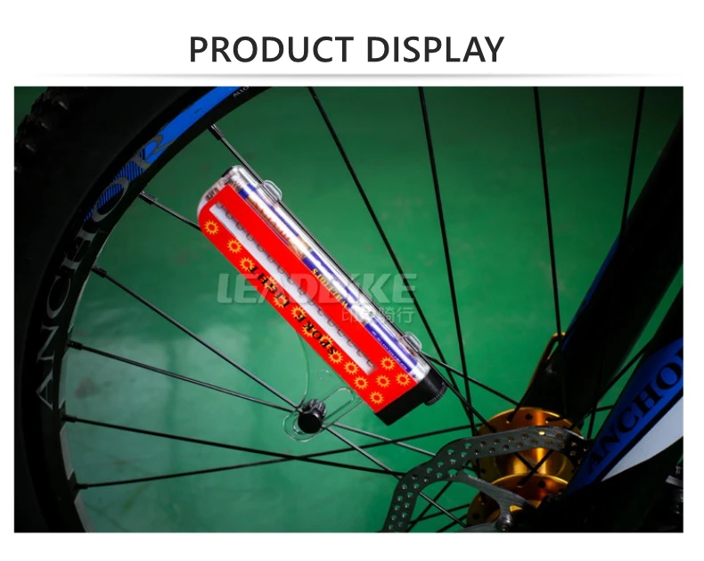 Leadbike Велосипедное колесо спиц светильник с двумя сторонами дисплей Водонепроницаемый сигнальные огни Ночная езда на велосипеде аксессуары