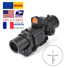 Accessoires pour fusils de chasse1x-4x, double objectif de tactique, avec petit point rouge et vert, vue pour fusils, chasse,