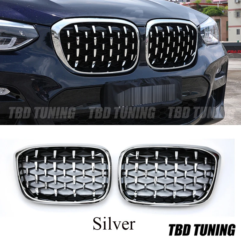 

Front Grills For BMW X3 G01 X4 G02 X3M X4M 2018 2019 xDrive25i xDrive28i xDrive30i Meteor Shower Style Kindey Grille