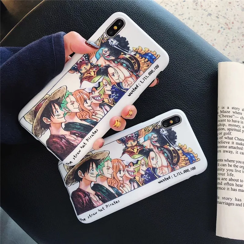 

ONE PIECE Phone Case Japan Anime Cool Boy VLuffy Zoro Familys case for iphone 6 S 7 8 plus X XR XS MAX Soft silicone phone cover