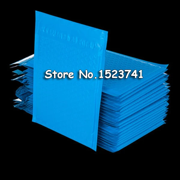 50pcs 122x180mm 폴리 버블 메일 링 메일러 배송 패딩 봉투 가방 블루 컬러 충격 방지 택배 버블 메일러