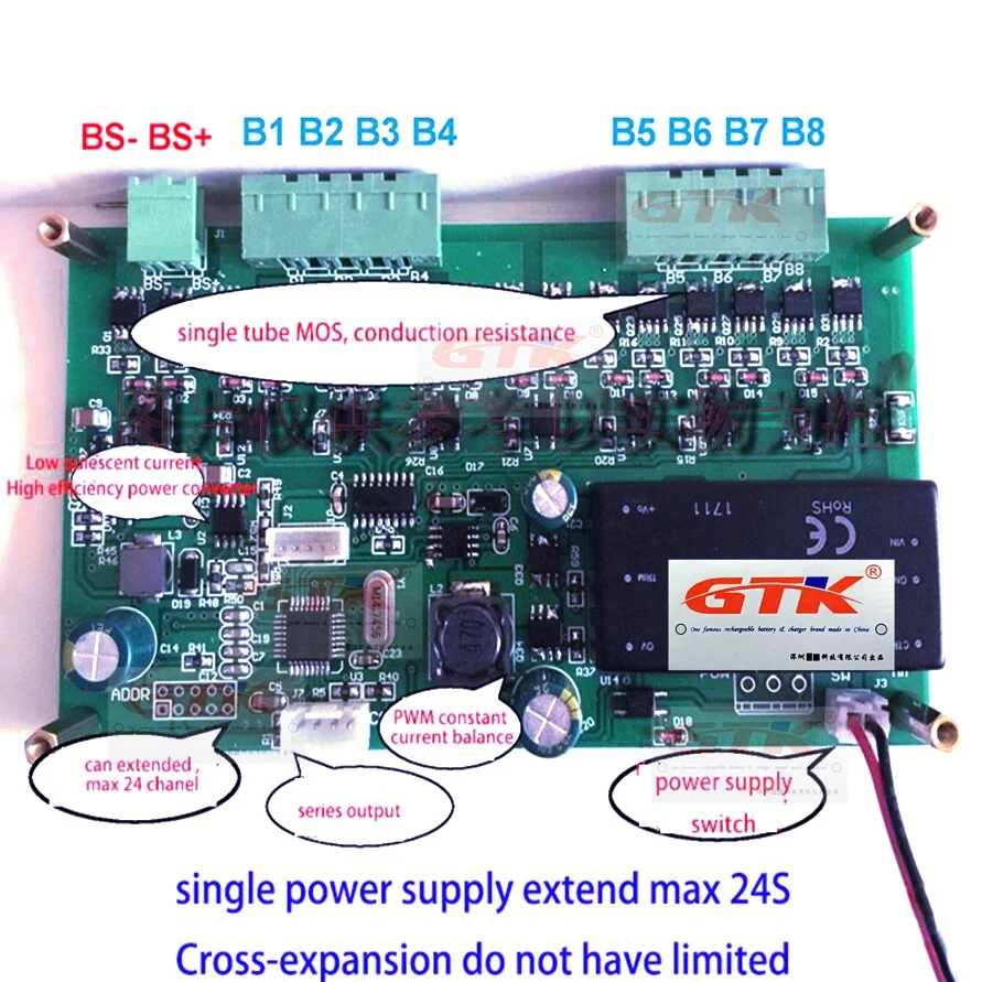 4S-16 S активный балансировщик li-ion 3,7 v LiFePO4 3,2 v LTO 2,4 v батарея плата передачи энергии BMS 6S 7S 8S 13S 14S 4A 5A высокий ток