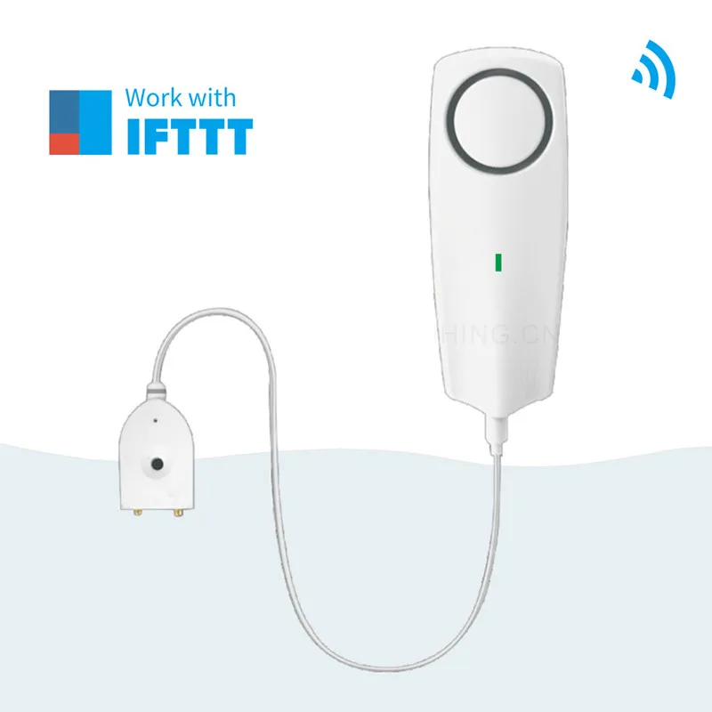 

WiFi Liquid Leak Sensor Wireless Water Level Detector Leakage Overflow Buzzer Tuya APP Push Alarm For Bathroom Cellar Kitchen