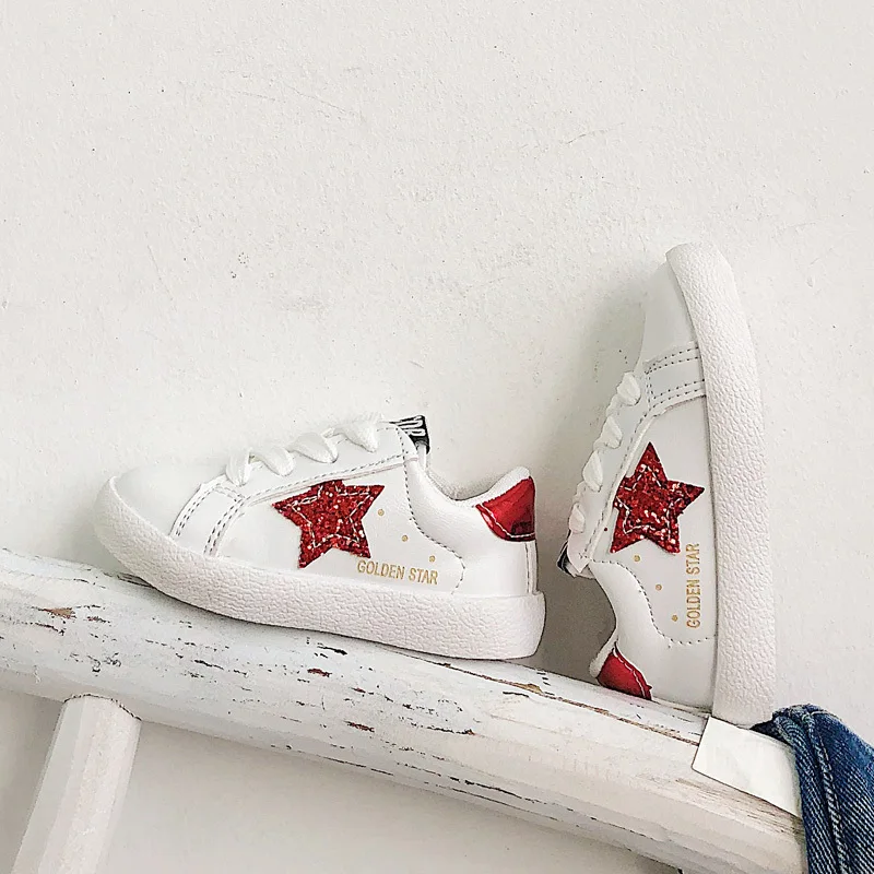 

2019 Autumn Kid's Shoes Casuals Hook & Loop Shallow Round Toe Neutral Flat Heels Non-slip FKL-20