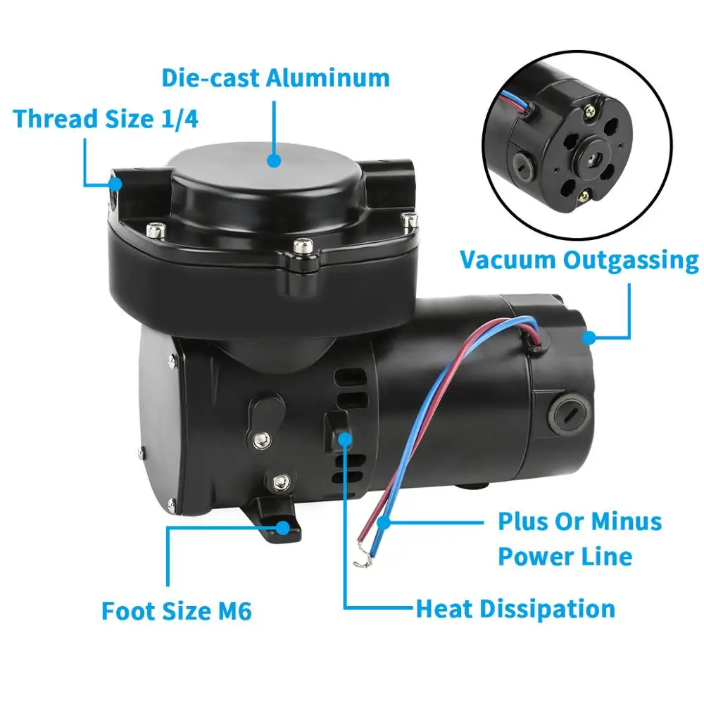 Maisi Gz-70 12v Dc 68l 100w Mini Diaphragm Vacuum Pump For Diving System  24v Ultimate Vacuum Pump 220v Air Compressor Pump - Pumps - AliExpress