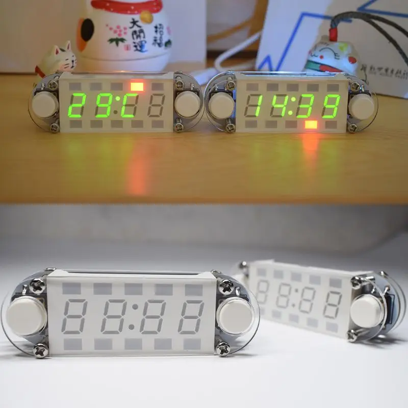 Цифровой DIY лазерной трубки будильник комплект Дата комплекса предпусковых операций Температура 12/24 часа в сутки C/F Дисплей D5BD