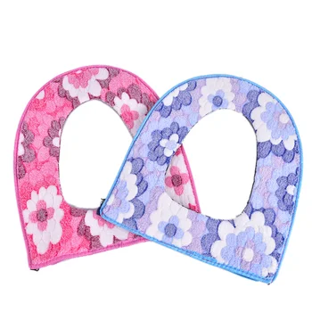 

Warm Soft Toilet Cover Seat Lid Top Cover Pad Bathroom Warmer Toilet Seat Bowl Soft Zipper Flower Washable Toilet Seat Cover