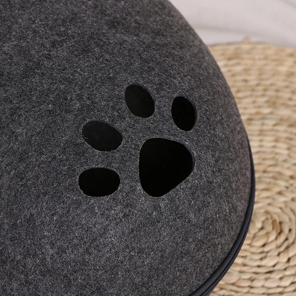 Semi Closed Removable Dog Cat Bed Cat Sleeping Bag Cat Cave Sofa Mat Winter Warm Pet 5