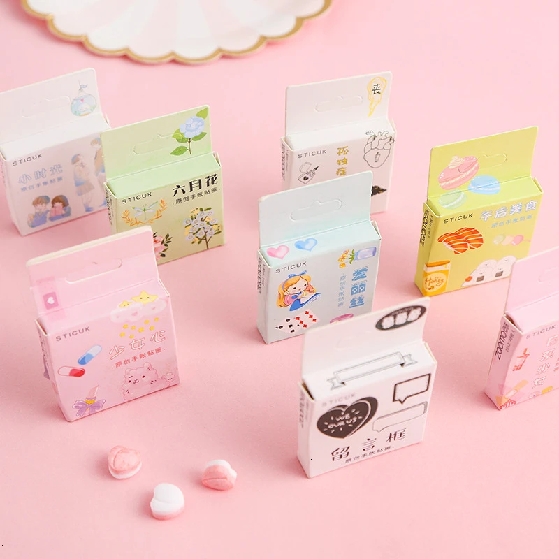 Бумажная наклейка Kawaii креативные милые наклейки в виде мультяшных цветов сумка