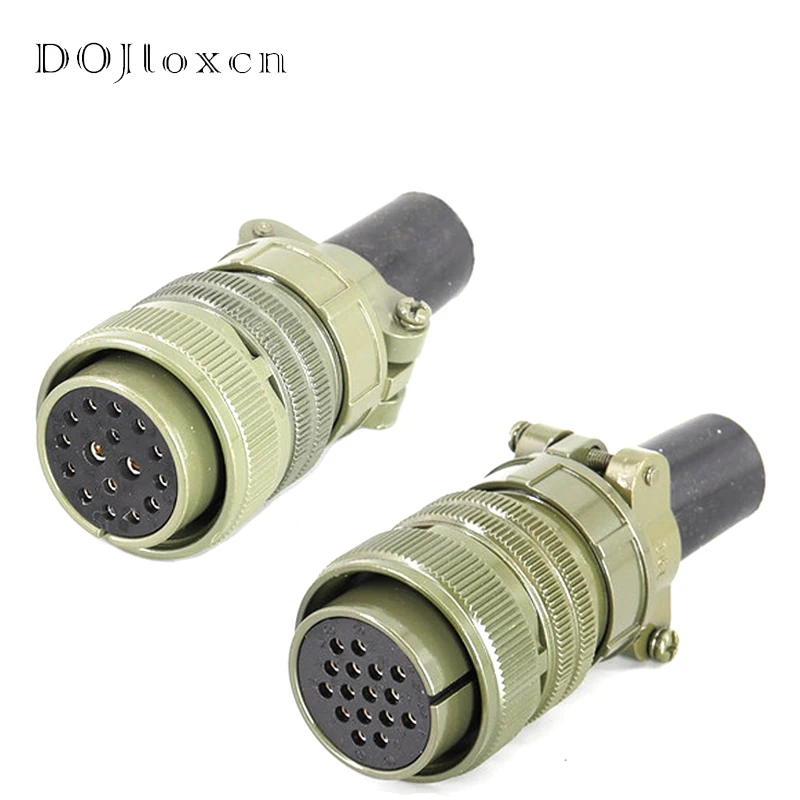 Militar Padrão Aviação Masculino Feminino Plug Conector de Fiação Plugue Verde 16 Pin Ms3106a247s p Ms3102a-24-7s p Conjunto us