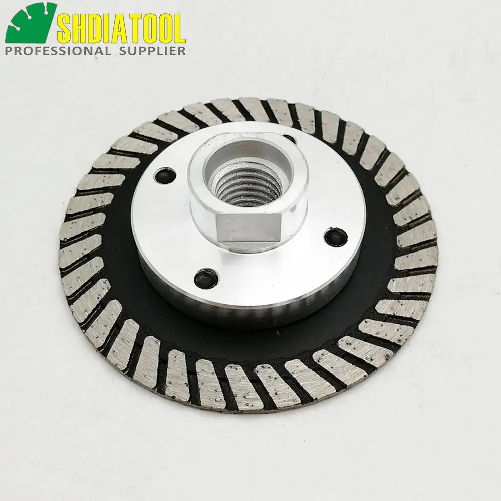 SHDIATOOL 1pc 75mm Diamond Cutting Grindng Disc with flange and 1pc blade Dia 3"/75mm Dual Saw Blade For Granite Marble Concrete