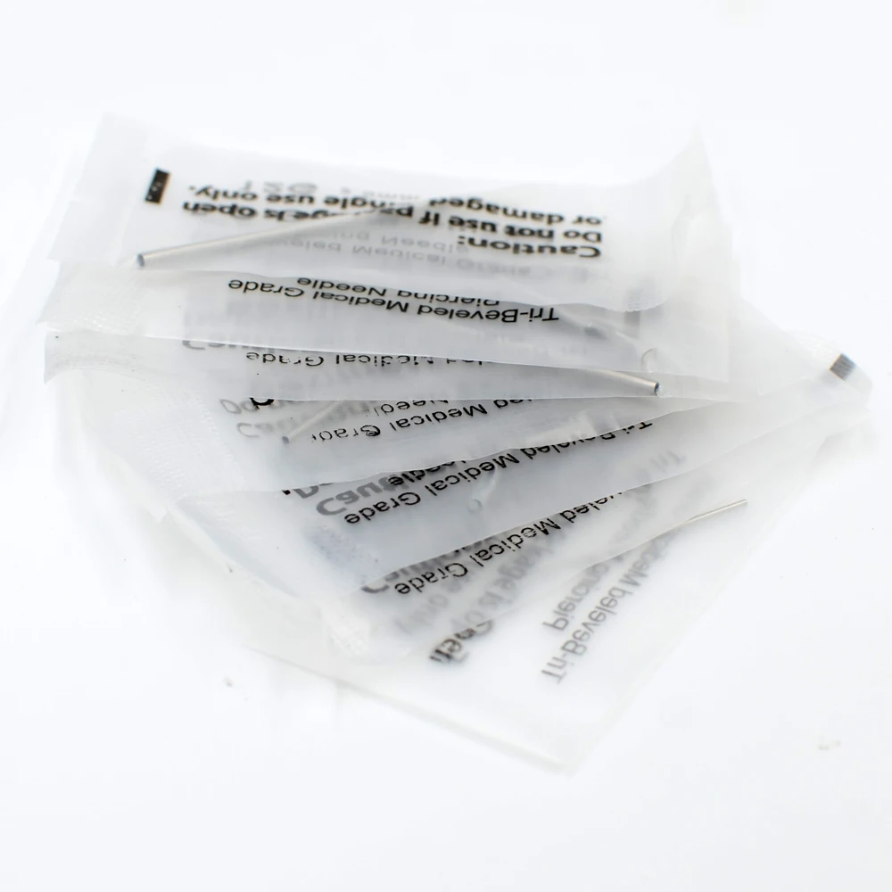 Surgical Steel Body Piercing Tool Kit Disposable Lip Belly Nose Ear Tragus Piercing Gas Sterilized Tattoo Needles 12-20G 10pcs body piercing kit piercing tool body piercing needles