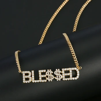 

Cazador Personalized Custom Crystal Pendant Name Necklaces Custom Letters And Numbers Necklace for Women Best Gift Bling Jewelry
