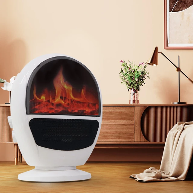 3D Decor Flame Electric Fireplace Room Heater PTC Ceramic Space Heater  Oscillating Function 3s Heat-up Overheating Protection - AliExpress