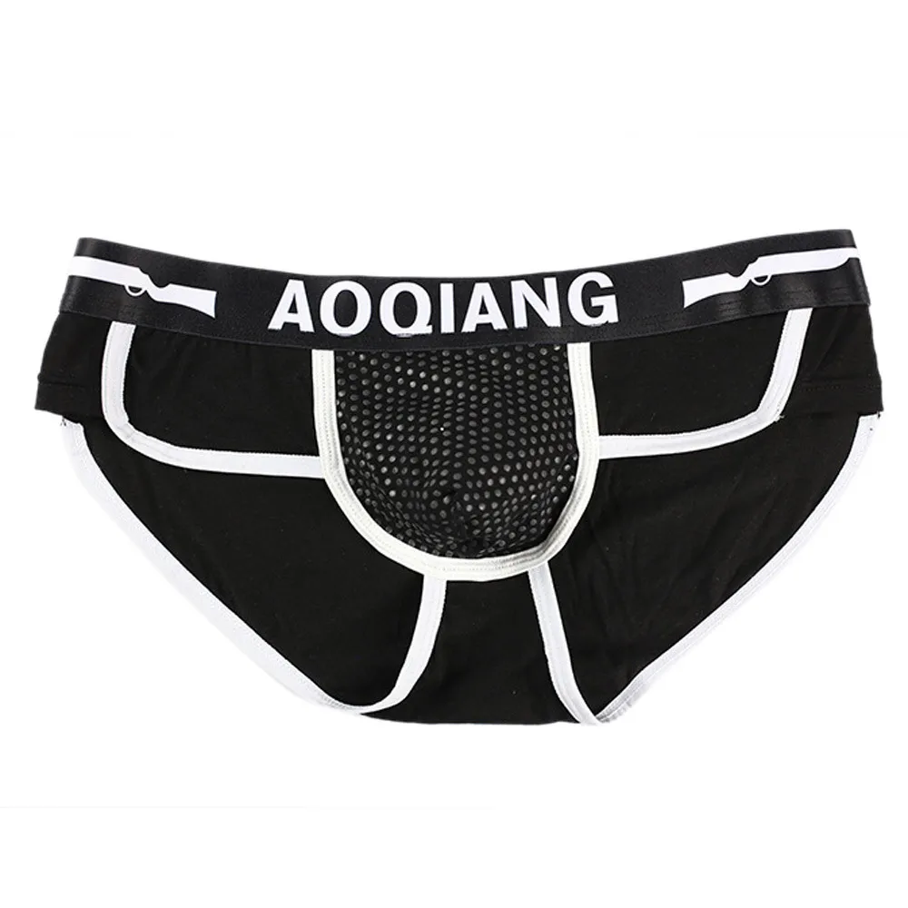 Men's underwear breathable sexy briefs boxer briefs shorts soft cotton underwear protruding casual beach shorts men 30N22 (2)