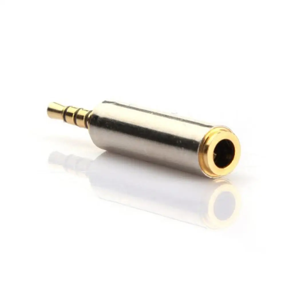 2 Pieces Gold New Audio 2.5mm Plug Male to 3.5mm Jack Female Aux Stereo Headset Adapter for iPODs, Cellphones, PDAm