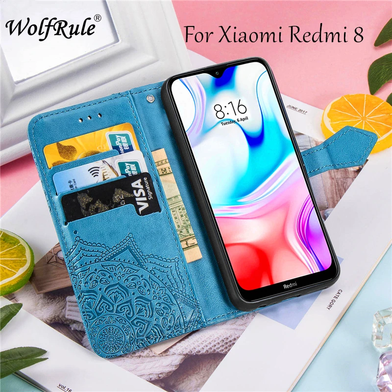 Чехол-Кошелек для Xiaomi Redmi 8, роскошный кожаный чехол для Xiaomi Redmi 8, сумка для телефона, модный флип-чехол для Xiaomi Redmi 8 Redmi8