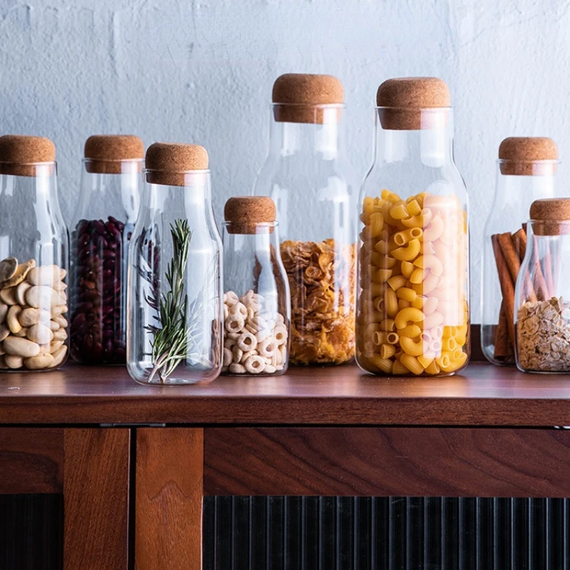 Small Lids Transparent Jars Vintage Personalized Glass Honey Candy Food Containers Cereal Butter Pojemnik Home Storage OE50KS |