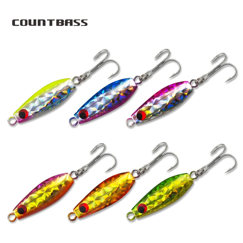 6 個 7 グラム 1 4 オンス Countbass ミニ釣りジグトレブルフック マイクロジギングルアー 金属リード低音ジグ餌 Fishing Jig Bass Jigjig Bait Aliexpress