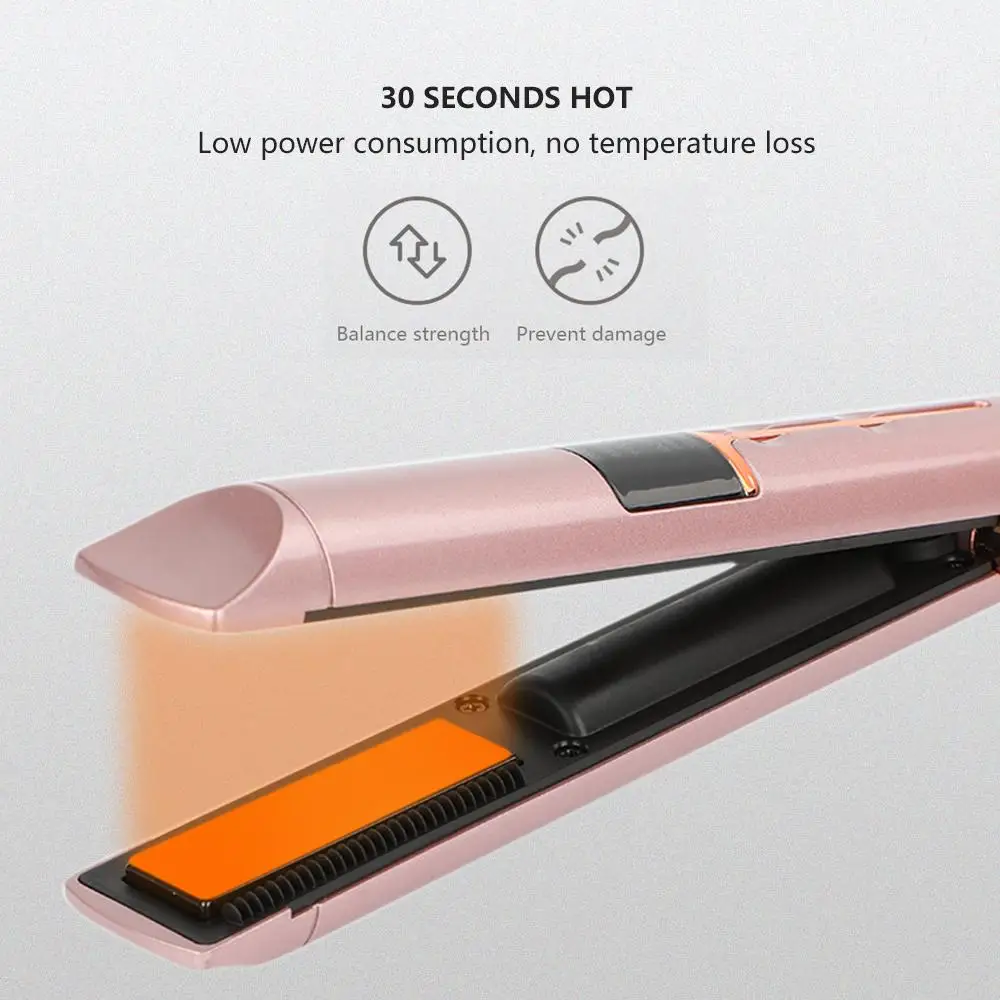

New Mini USB Cordless Hair Straightener With Power Bank Lock System Travel Flat Irons Portable Wireless Straightening Hair Iron