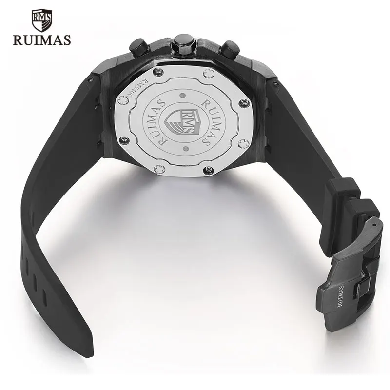 RUIMAS Chronograph Men Sport Watch Fashion Silicone Army Military Watches Relogio Masculino Quartz Wrist Watch Clock Men