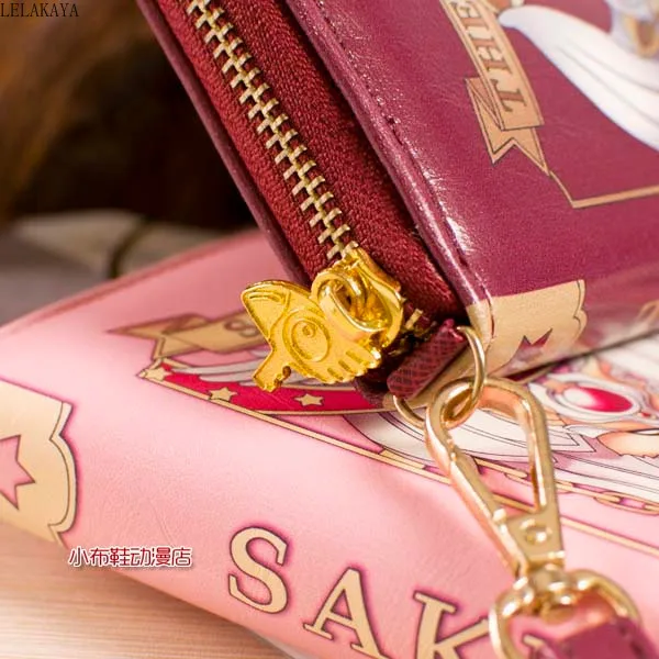 Аниме карта Captor Sakura напечатанная Косплей Kinomoto звезда PU Длинная сумка на молнии Женская мода мультфильм кошелек телефон сумка Новинка