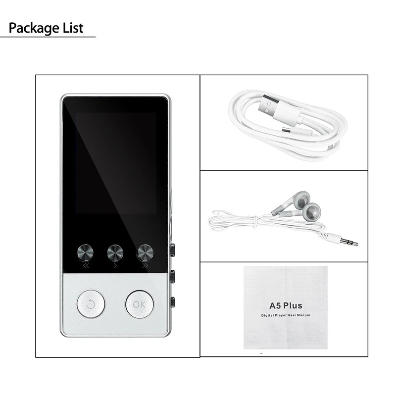 Портативный Bluetooth MP3/4 музыкальный плеер с FM Hi-Fi без потерь Поддержка TF карта EM88