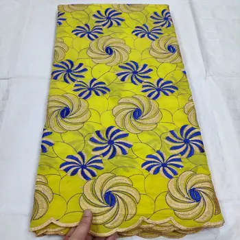 

New Fashion African Bazin Lace Fabric Embroidery Nigerian Bazin Riche Lace Fabric With Hole And Stones For Sewing