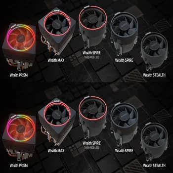 

AMD Ryzen Wraith Cooler Fan Original New 4 PIN Can support R3 R5 R7 CPU Can support Socket AM4 Motherboard
