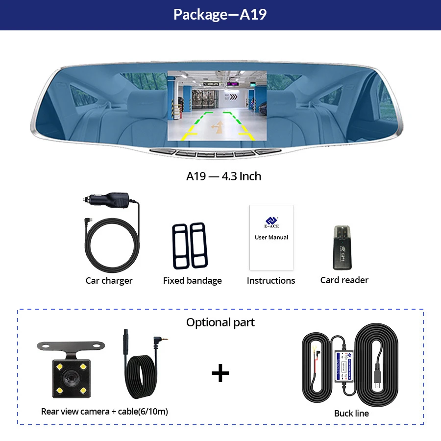 Новинка Full HD 1080P автомобильная Dvr камера Авторегистратор 5 дюймов Зеркало заднего