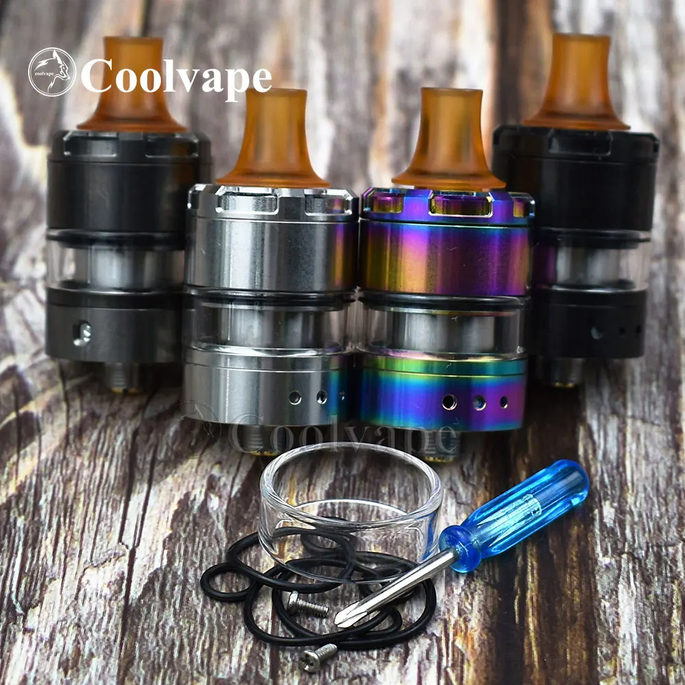 Coolvape V2 MTL 22 мм RTA 2 мл емкость перестраиваемый бак PEI капельный наконечник
