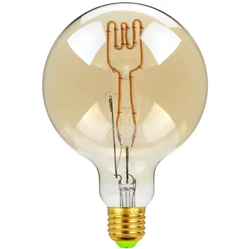 

TIANFAN Led Bulb Vintage Light Bulb G125 Big Globe Fork Led 4W Dimmable Pendant Hanging Table Lamp Decorative Bulb 110V 220V