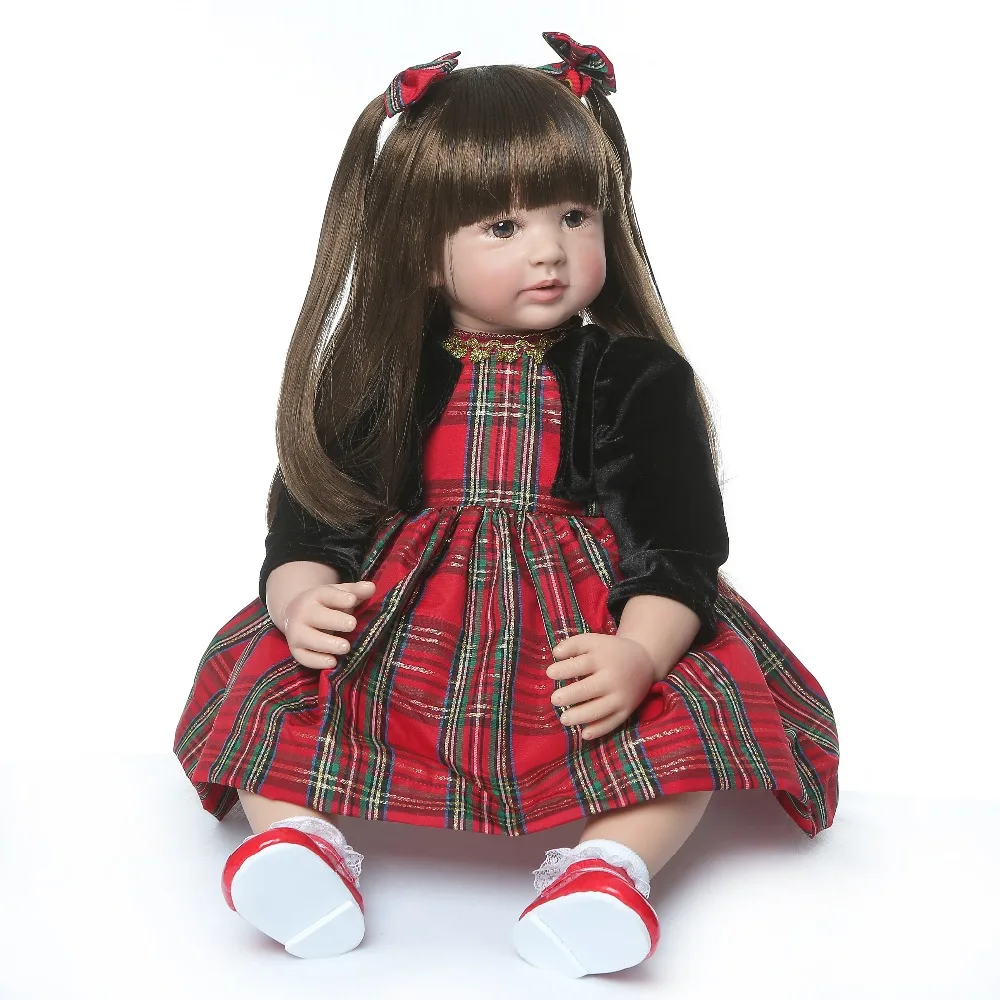

NPK 60cm Big Reborn Toddler Princess Handmade Silicone Adorable Lifelike Baby Bonecas Girl Kid Bebe Doll Children Xmas Gifts