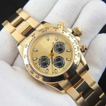 

luxury watch men 39mm AAA DAY TONA Automatic machinery rolexable Stainless steel sweeping small dials work watches Y11