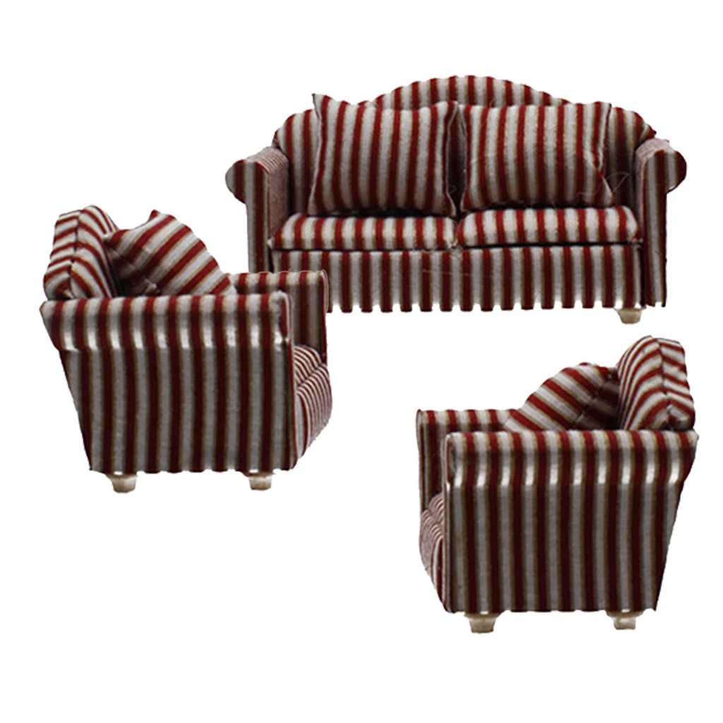 Modern Miniature Dollhouse Sofa - Dolls House Furniture Couch 1/12 Scale Mini Accessories Decoration | Игрушки и хобби