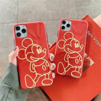 

Cartoon Mickey leather skin phone cases for iphone 11 Pro MAX case for iphone xr xs max 7 8 6 s plus Minnie soft cover cute capa