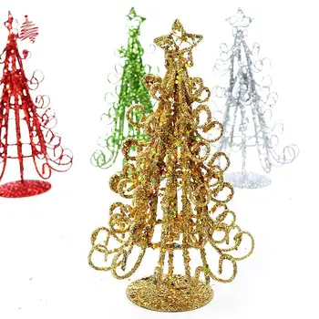 

Red Christmas Tree Home Decor Iron Tree Curve Crafts Shining