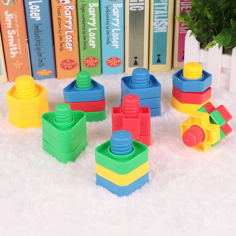 

Building Blocks Toy 1-2 Nut Screw Combination a Year of Age Matching Assembling Building Blocks Fight Inserted Mainland China In