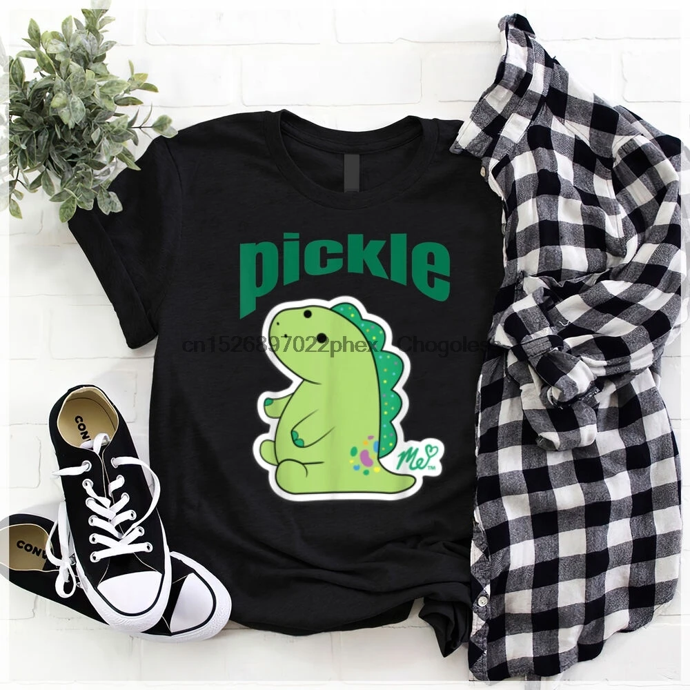Футболка Pickle Me Heart Dinosaur Lover Gift Vintage Men Cotton S-5XL Black |