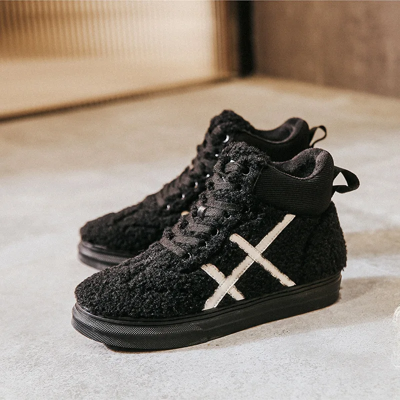 Thin Black Jookrrix; коллекция года; женская модная зимняя теплая обувь; удобные женские кроссовки с высоким берцем; модная повседневная обувь черного цвета - Цвет: Thin Black
