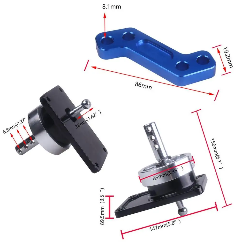 New SS-MST83-RS Spec-D Short Billet Aluminum Shifter Chrome For 79-04 For Ford Mustang Gear Lever Shift Lever With Base