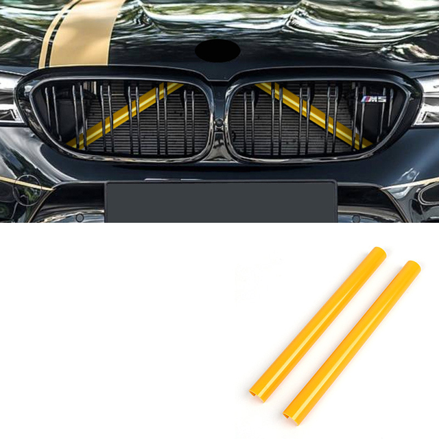 Front Grille Trim Strips For BMW 5 6 7 series G30 G31 G32 6GT G11 G12 Z4 G29 2017 2018 2019 2020 2021 Accessories Stickers
