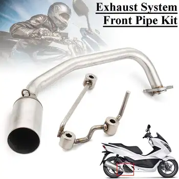 

Motorcycle Exhaust Full System Modified Front Middle Link Pipe For Honda PCX125 PCX150 2012-2016 Without muffler Stainless Steel
