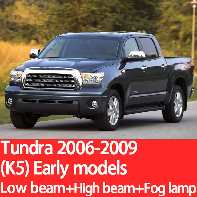 YNFOM LED headlights kit for Toyota Tundra K3-K5 SR-5 1999-2019 low beam,high beam,fog lamp,car accessories,car headlight bulbs 2006-2009 K5