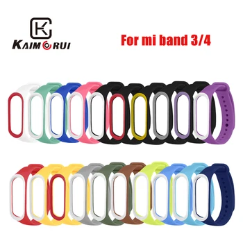 

20Colors Smart Band Strap for Xiaomi Mi band 4 3 Strap Silicone Replacement Wrist Strap For Miband 4 3 Bracelet Watch Strap