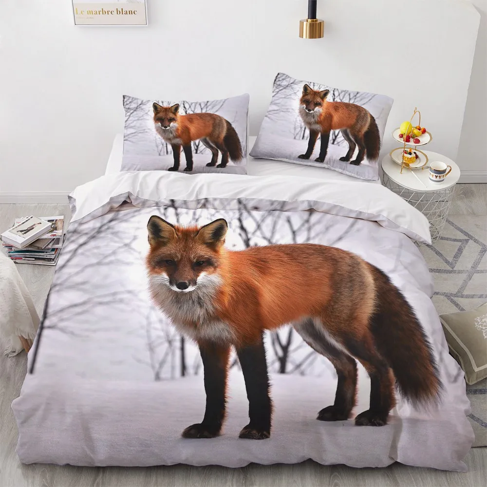 3D Bedding Sets Animal Fox Duvet Quilt Cover Set Comforter Bed Linen Pillowcase King Queen Full 180*215 230*230 Home Texitle 3D Bedding Sets Animal Fox Duvet Quilt Cover Set Comforter Bed Linen Pillowcase King Queen Full 180*215 230*230 Home Texitle
