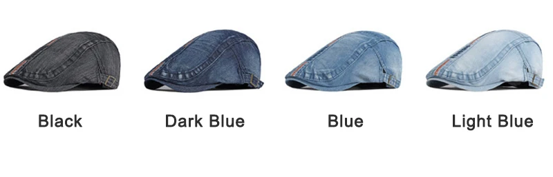 mens wool beret hat Washed Denim Berets Hat For Men Women Spring Summer Peaked Flat Cap Cabbie Duckbill Hat Herringbone Newsboy Cap boina masculina beret hunting cap